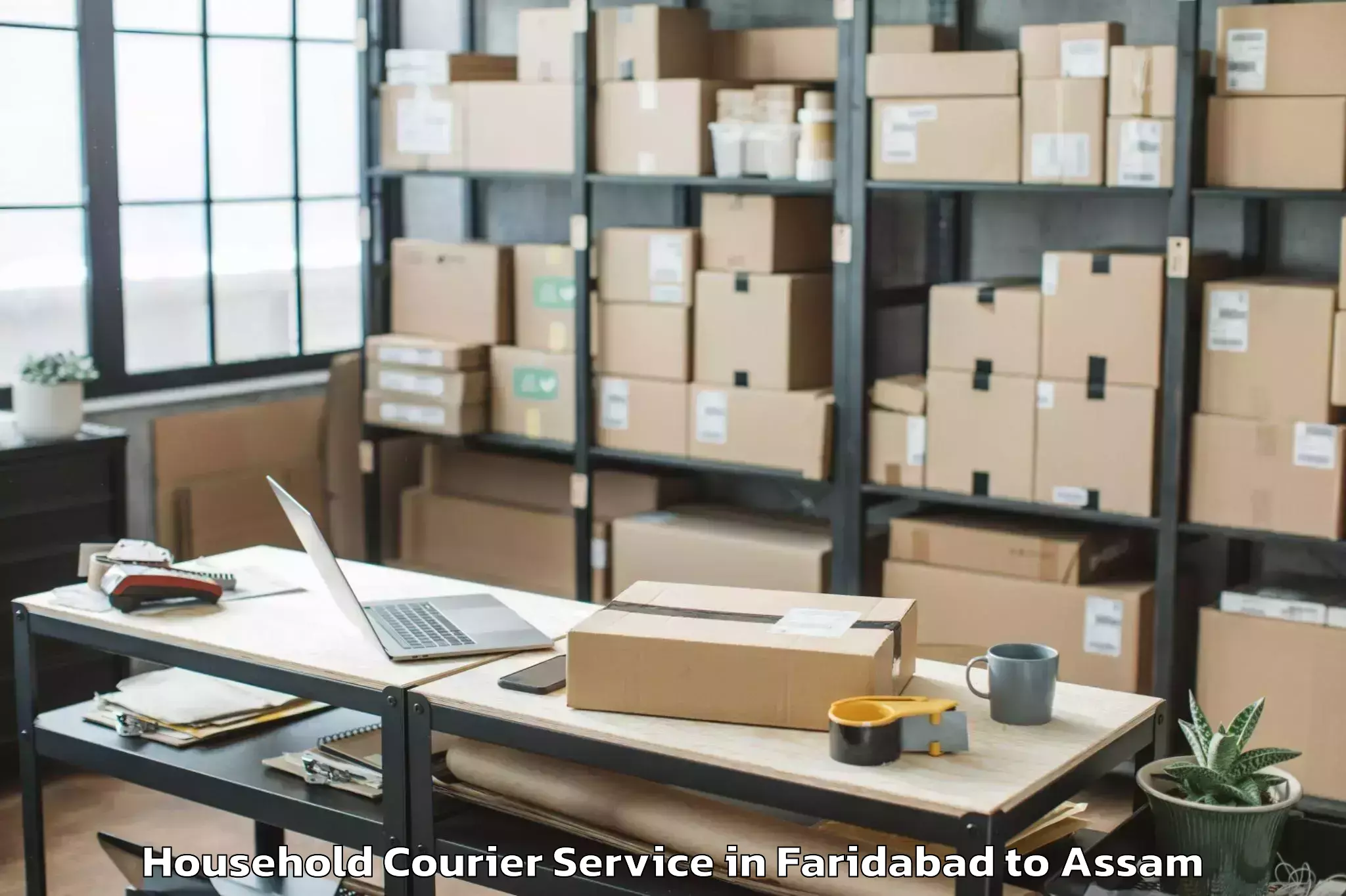 Book Faridabad to Rupsi Airport Rup Household Courier Online